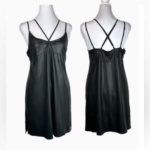 Out From Under Urban Outfitters Slip Dress Womens Size M Pleather Clubwear Sexy